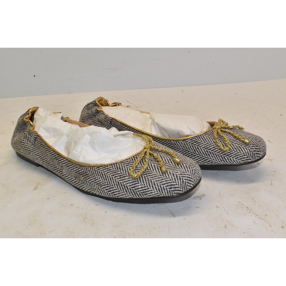 Lilly Pulitzer‎ Women's Roped In Ballet Flats Herringbone Size 8.5M Style 66409